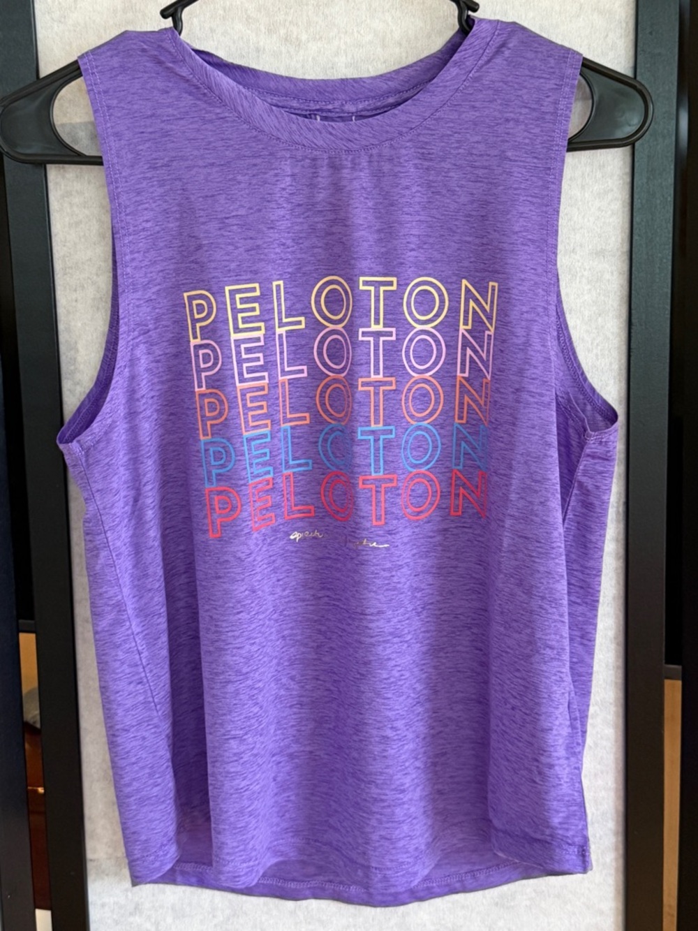 Peloton x Spiritual Gangster Muscle Tank Purple - Lightweight Logo Workout Spin